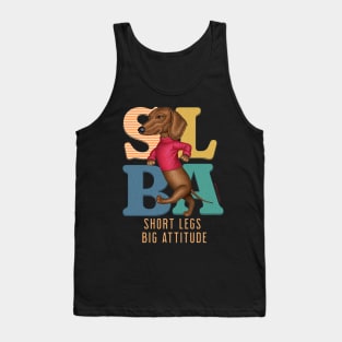 Funny cute doxie dachshund with dachshund dog mom dad gift fur baby Tank Top